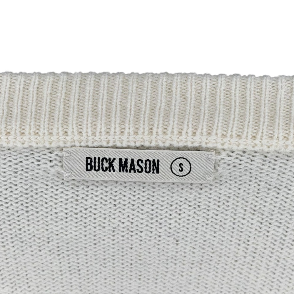 BUCK MASON Sweater Vest Cream White 100% Cashmere V-Neck Women's Size Small Lux - Picture 6 of 7